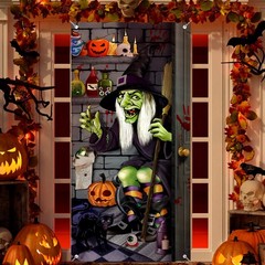 Halloween Witch Door Cover Large with Rope Door