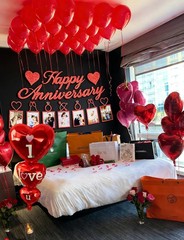 Happy Anniversary Decorations Set Happy Anniversary Photo Banner Love Balloon