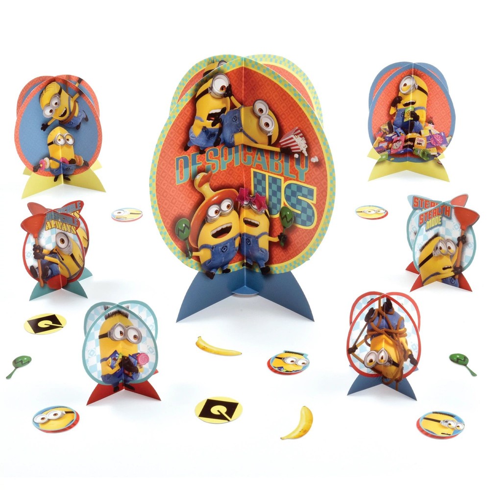 Despicable Me 4 Minions Movie Birthday Party Decoration Table Centerpiece Kit