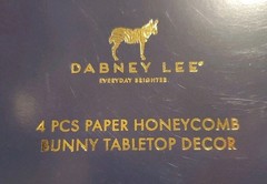 Dabney Lee 4pk Spring Easter Paper Honeycomb Bunny Rabbit Ears 12.8″ Table Decor