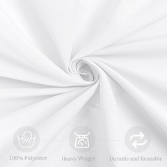 Fivenl 8 Pack White Tablecloth 70 x 120 Inch, Premium Rectangle Table Clothes…
