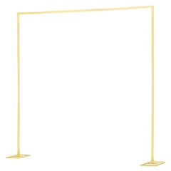 8 x 8 ft Square Gold Metal Arch Backdrop Stand for Weddings and Parties