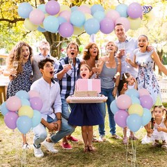 60pcs Pastel Balloons, 12inch Helium Rainbow Macaron Balloons