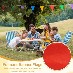 Pennant Banner Flags Triangle Banner Flags Garland Pennant String with Rope -…