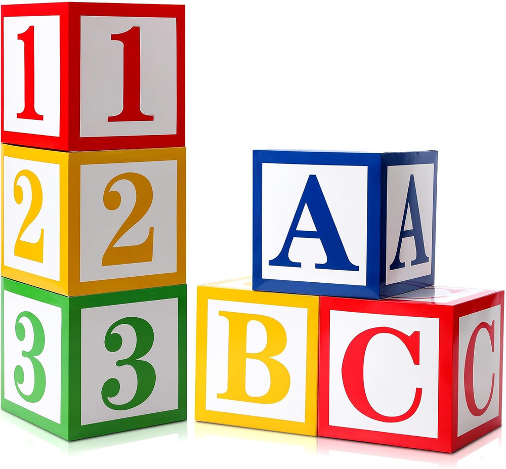 6 Pcs ABC 123 Decorations Back to School Party Decoration Cartoon Street Party D