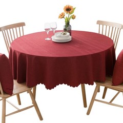 Jeloris Round Waterproof Tablecloth, Spill & Stain Resistant Tablecloth