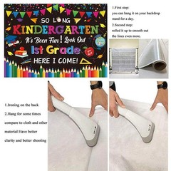2026 Kindergarten Graduation Banner Backdrop 6x4FT So Long Kindergarten It’s Bee