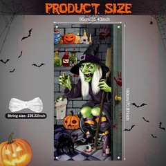 Halloween Witch Door Cover Large with Rope Door