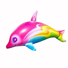 1 pc Rainbow Inflatable Dolphin Ocean Theme Party Decoration