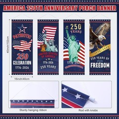 Durable Polyester 250th Anniversary Porch Banners – Eye-Catching Displays