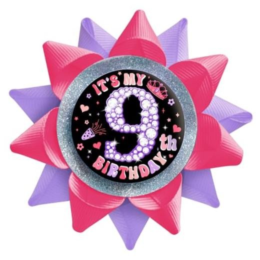 Handmade It’s My 9th Birthday Button, 9th Birthday Button Pins for Girls, Hot