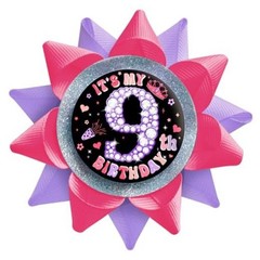 Handmade It’s My 9th Birthday Button, 9th Birthday Button Pins for Girls, Hot