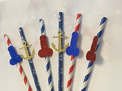 Nautical Bachelorette Straws, Nauti Theme, Nauti Party, Anchor Bachelorette