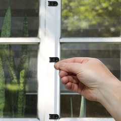 38 Inch Offset Window Screen Clips Set Includes Screws Plastic Flexible