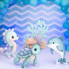 Sea Turtle Seahorse Dolphin Decor