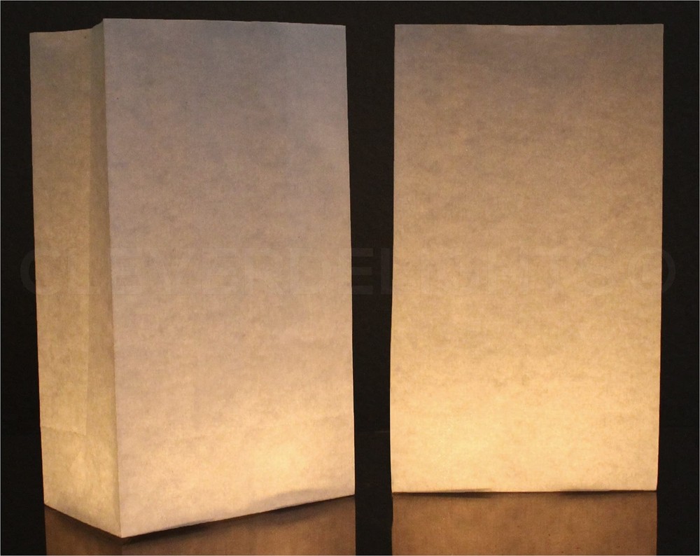 50 Pack White Luminary Bags Wedding Christmas Holiday Luminaria Decoration