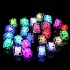 12 Pcs Multicolour LED Ice Cubes – Water Activated Glow for Parties & Weddings