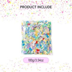 3000 PCS 100g Easter Confetti Colorful Metallic Foil Rabbit Egg Table Decor