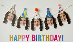 Custom Face Anniversary Birthday Engagement Photo Backdrop Banner