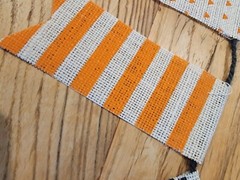 Halloween Burlap 5Ft Garland Fall Rustic Decor Orange And Black Geometric Modern