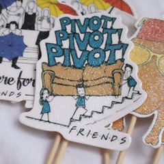 Friends Themed Party Decorations Birthday Trivia Game Cupcake Topper Banner Set