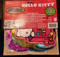 HELLO KITTY Birthday Party 12 Hanging Swirl Decorations Sealed Package SANRIO