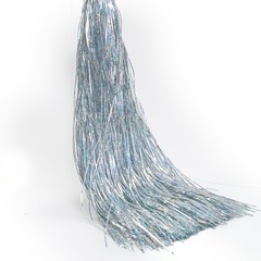 Silver Iridescent Christmas Tree Tinsel Icicles Foil Fringe 2500 Strands