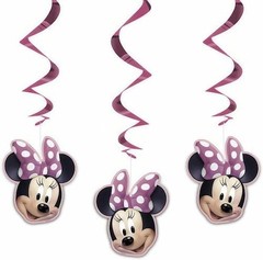 Disney Iconic Minnie Mouse Hanging Swirl Decorations 26″ (3 count)