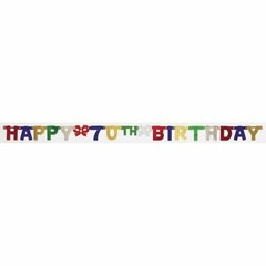 Jointed 6 ft. Birthday Banner 30th, 50th, 60th,