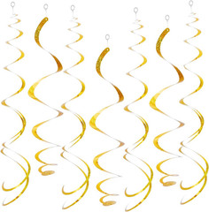 30 Pcs Blue Hanging Swirls Decorations Swirl Party Decorations Plastic Party Str
