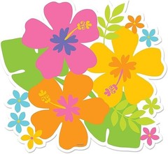 Hibiscus Party Cutout Decoration – 11″, 1 Pc
