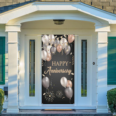 Happy Anniversary Door Banner, Wedding Anniversary Decorations for Door, 5Th 10T