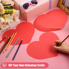 36 Pcs Large Red Heart Cutouts Paper Hearts Shape Cut-Outs Red Valentine’S Day H
