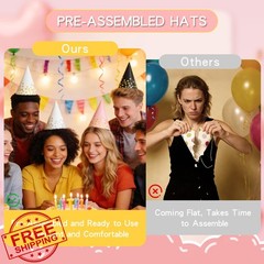 CANREVEL Party Hats Dot 20 Pcs