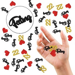 Im Feeling 22 Glitter Happy 22nd Birthday Table Confetti Sign Paper 120 PCS