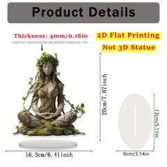 2D Flat Acrylic Goddess Statue Acrylic Flat Desktop Decoration