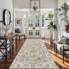 Washable Hallway Runner Rug 4×10: Non Slip Runner Rugs with Rubber Backing Soft