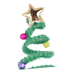ADJOY Springy Christmas Tree Headband with Bells One Size Fits Most, Green