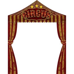 3 Pcs Carnival Party Decorations Halloween Awning Red and White Horror Style