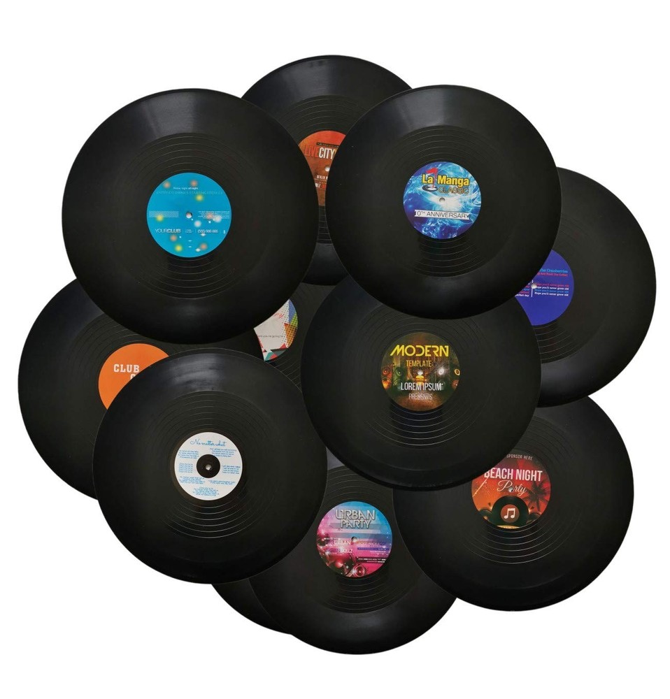10 PCS 12 Inch Blank Fake Vinyl Records Indie Aesthetic Room Wall Decor