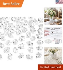 Fake Ice, 150PCS Fake Diamonds, Plastic Diamonds Acrylic Rocks Vase Fillers f…