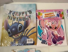 Lilli & Stitch Birthday Party Decorations Banner Tablecloth Balloons Etc