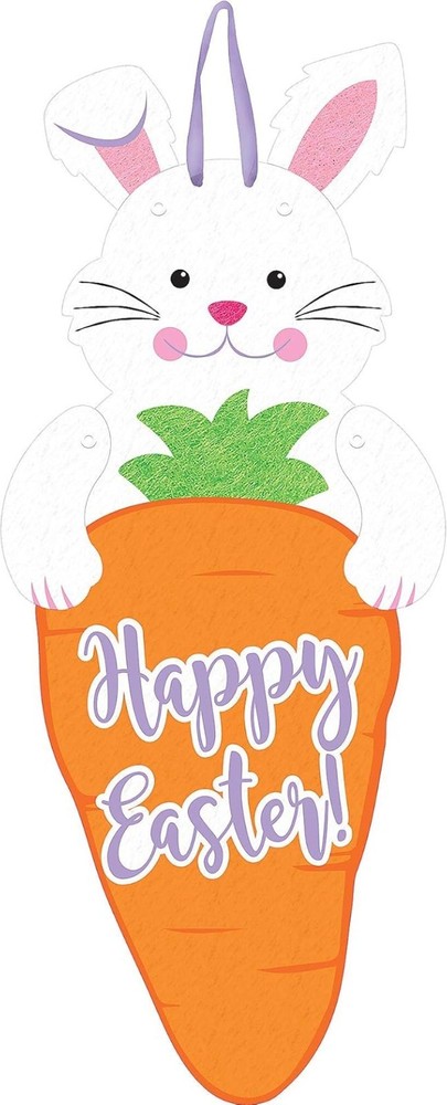 Amscan Bunny and Carrot Jointed Sign, 19 1/2″, Multicolor