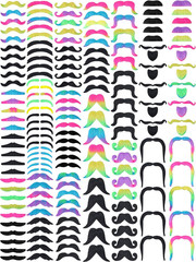 350 Pcs Fake Mustaches Stickers Bulk Self Adhesive Novelty Stick on Mustaches Co