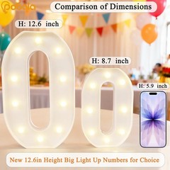 Marquee Number 30 Light Up Decor 12.6 Inch for Birthday Anniversary Celebration