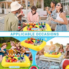 Rectangular Inflatable Serving Bar Floating Drink Holder for Pool Inflatable …