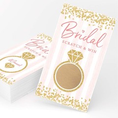 Bridal Shower Games – Scratch Off Raffle Cards, Fun Wedding Shower Game, Pink…