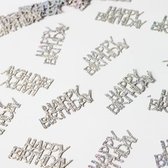 100 PCS Happy Birthday Confetti Silver Table Scatters Disco Music Supplies