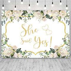 7X5Ft She Said Yes Backdrop Pink Floral Bridal Shower Decorations Bachelorette B