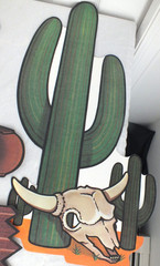 11 Beistle WESTERN CUTOUTS O.K Corral paper wall decorations vintage double side